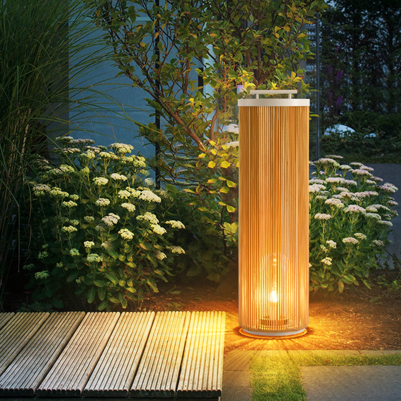 Ritta Modern Cylindrica LED Utomhusbelysning Solcell Metall/Rotting Balkong/Trädgård