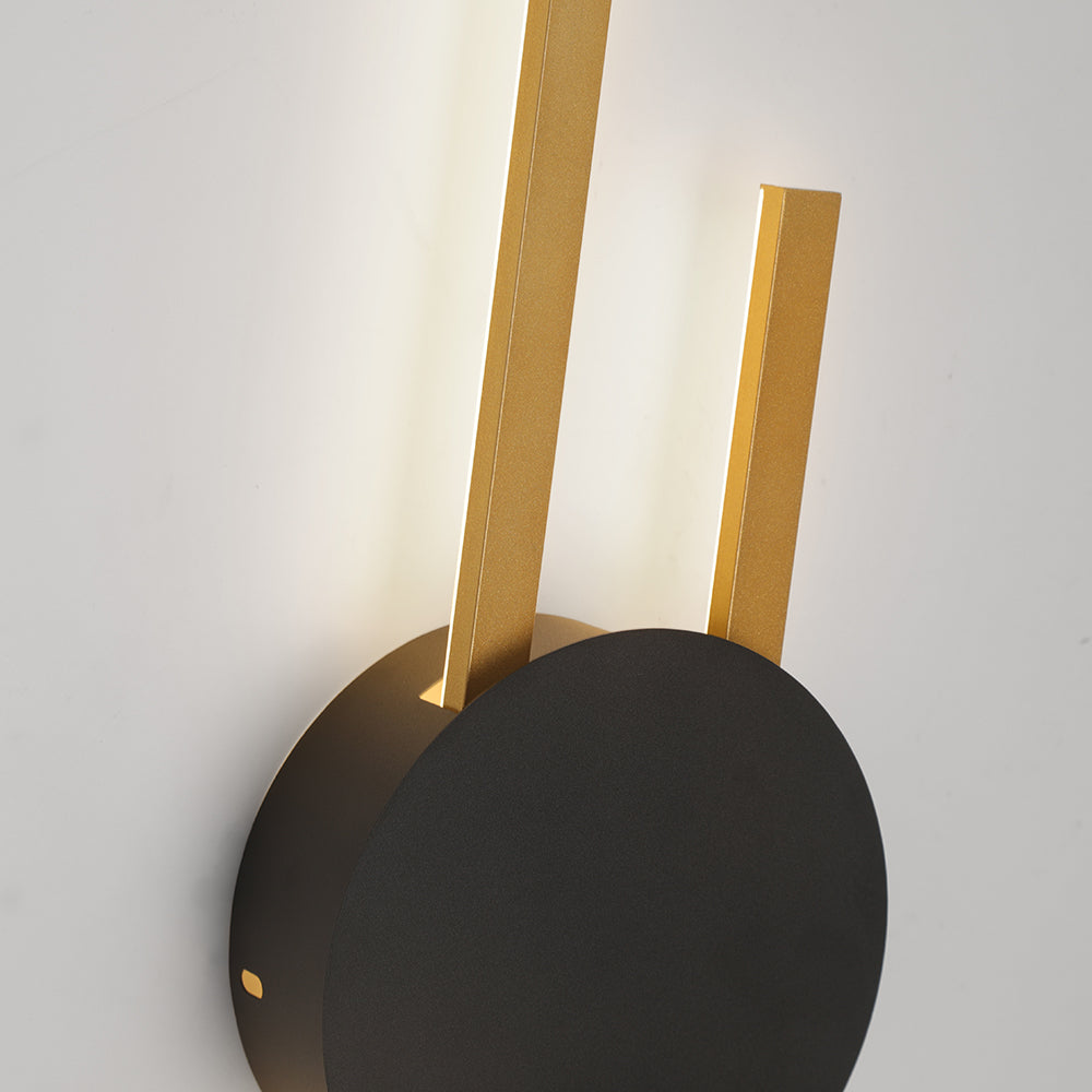Alana Modern Linear LED Vägglampa Metall/Akryl Svart/Guld Sovrum/Vardagsrum/Matsal