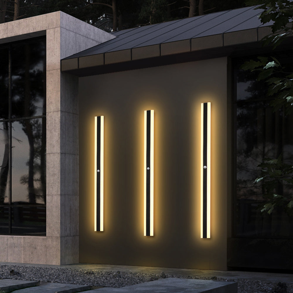 Edge Modern Dekorativ Stor Metall LED Vägglampa Utomhus