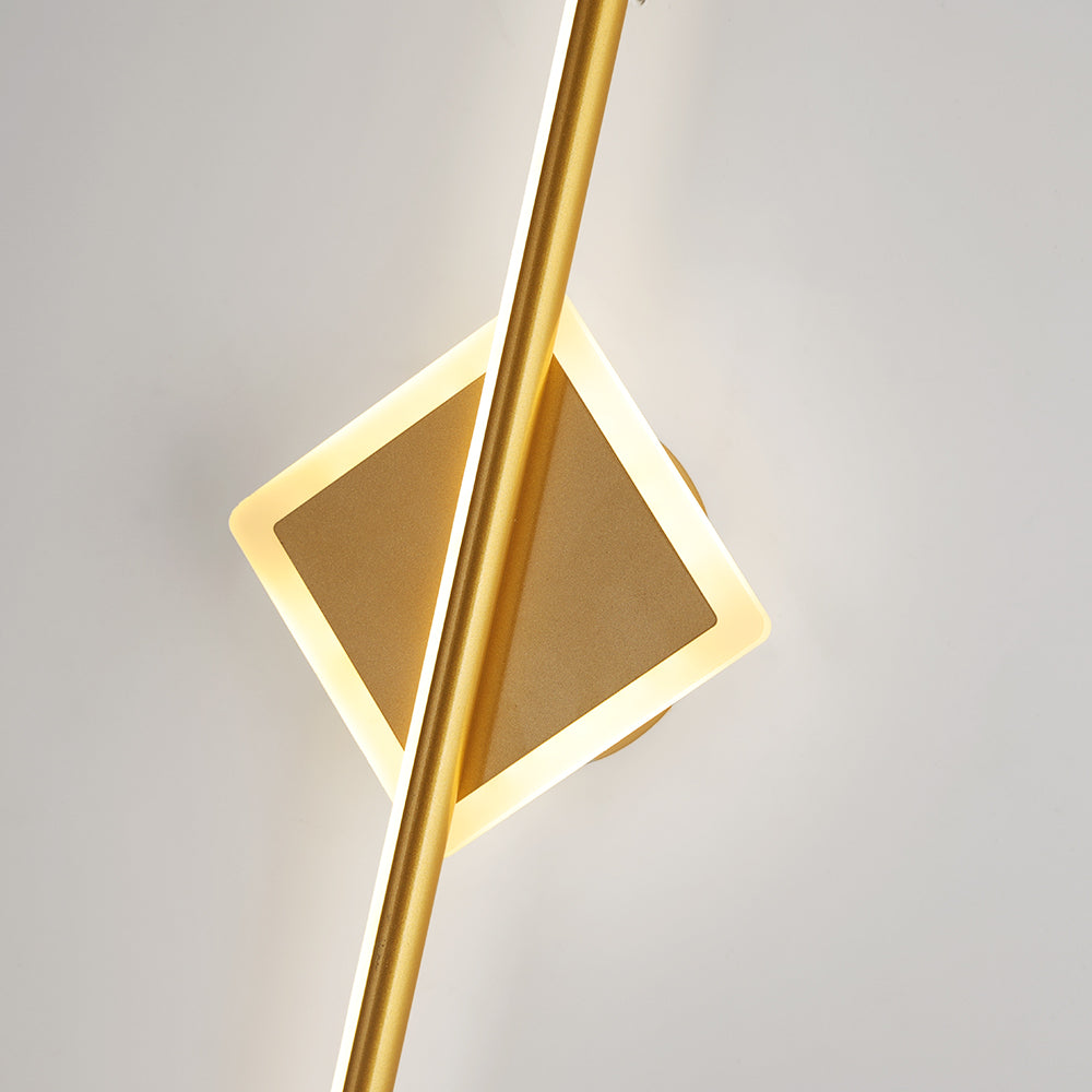 Leigh Design Linjär LED Vägglampa Svart/Guld Metall+Silikagel Runda/Fyrkant Vardagsrum/Sovrum