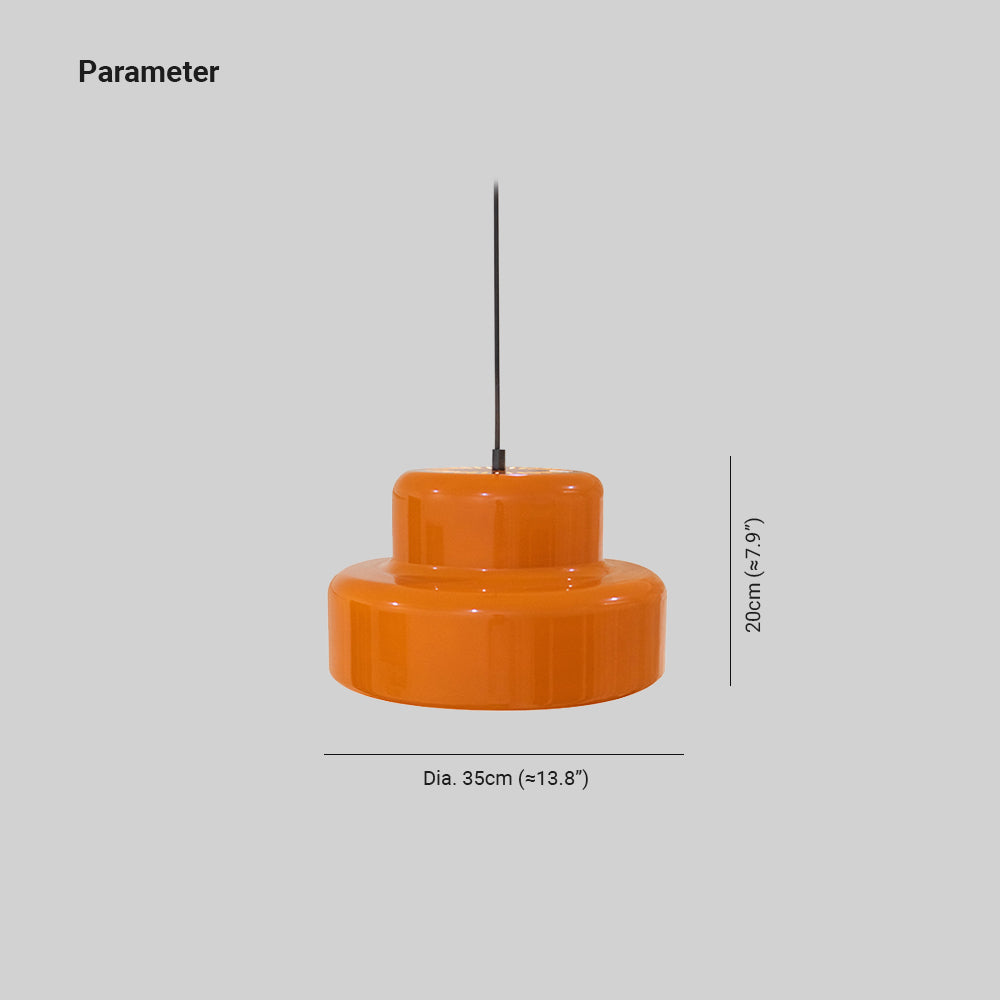 Leilani Modern Små Pendellampor Orange Metall Vardagsrum Sovrum