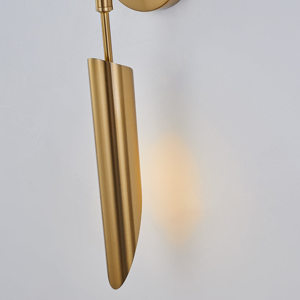 Meza Modern Design Vägglampa Metall/Glas Guld Vardagsrum/Sovrum