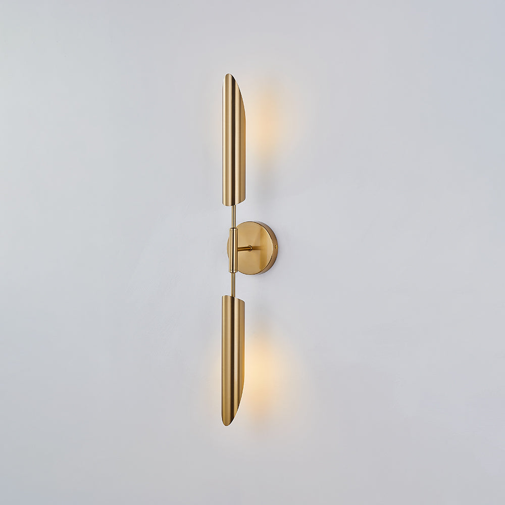 Meza Modern Design Vägglampa Metall/Glas Guld Vardagsrum/Sovrum