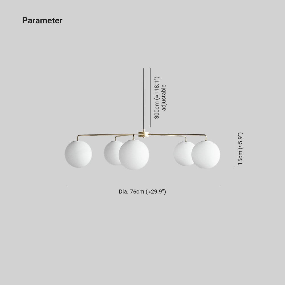 Valentina Minimalistisk LED Bubbla Glas Metall Ljuskronor Sovrum