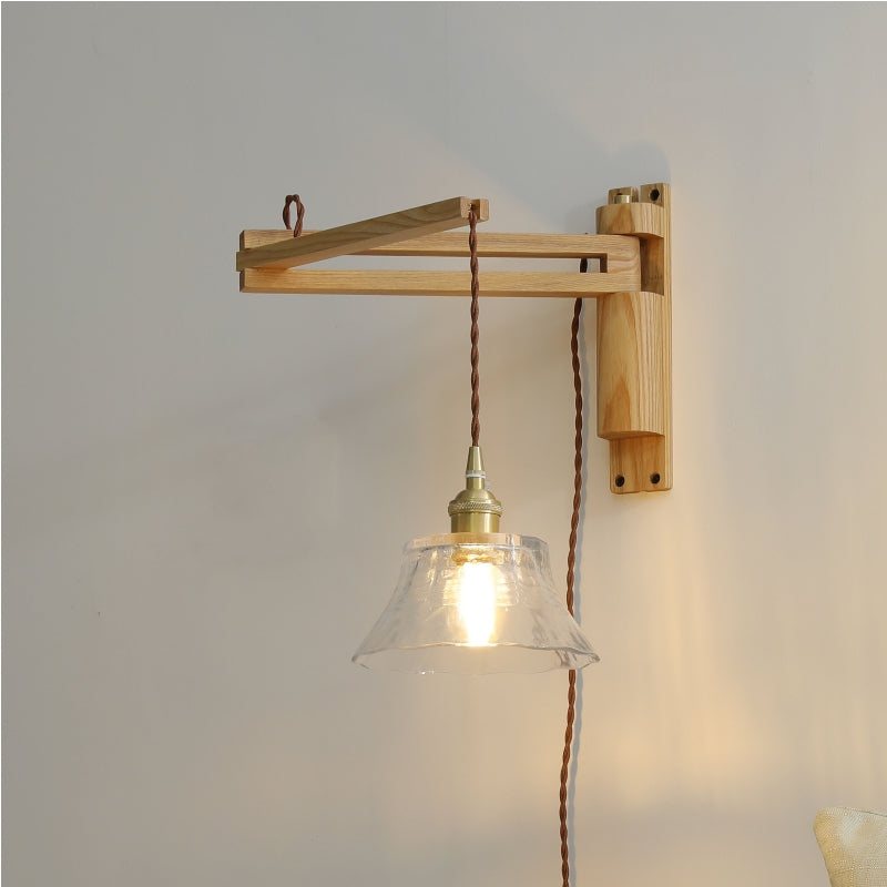 Ozawa Retro Design LED Vägglampa 3 Färger Trä/Metall Vardagsrum