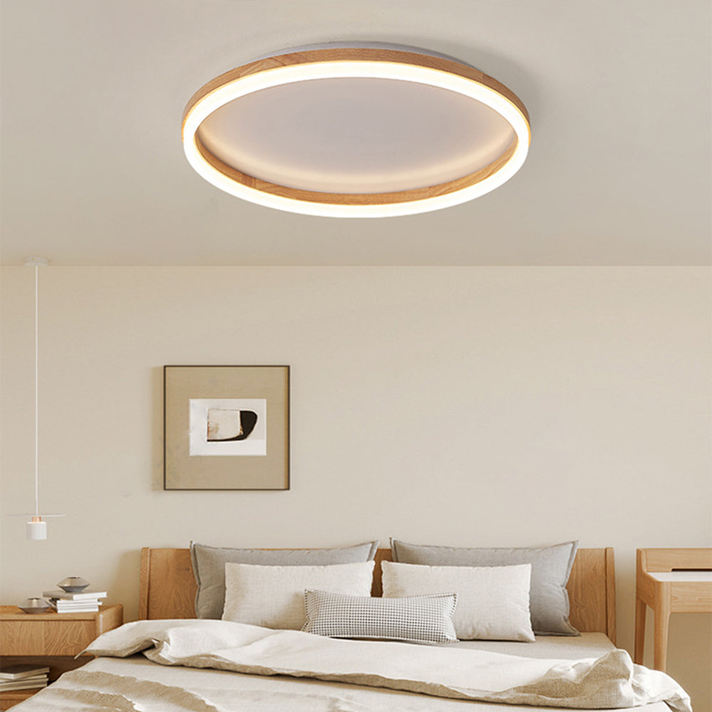 Ozawa Design Rund Modern LED Plafond Trä/Akryl Vardagsrum/Sovrum