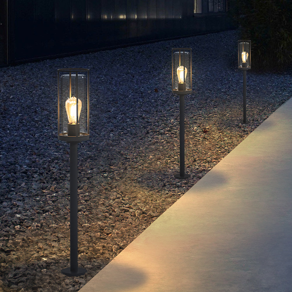 Pena Design Cylindrica LED Utomhusbelysning Solcell Metall/Akryl Svart Trädgård
