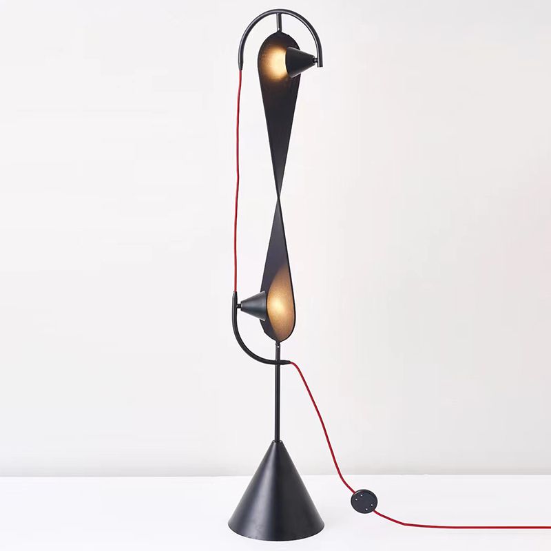 Salgado Modern Svart Design LED Golvlampa Metall Vardagsrum