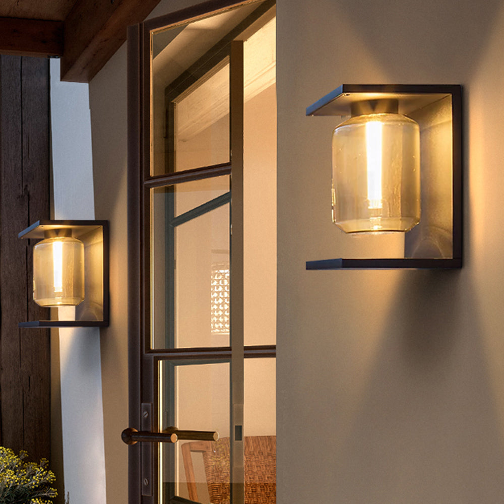Orr Design Minimalist Liten Modern Utomhus LED Vägglampa Metall Svart Trädgård