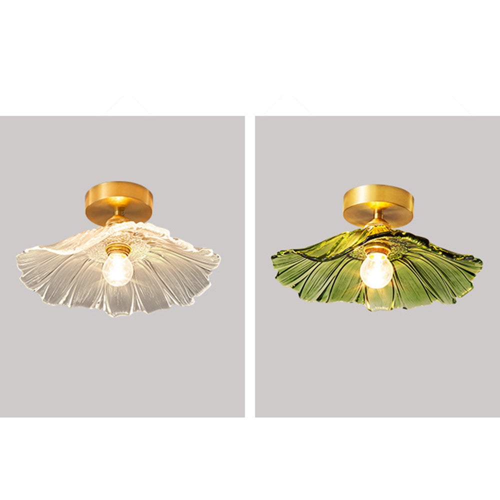 Carins Modern Design LED Taklampa/Pendellampor Ren Koppar/Glas, Klar/Grön