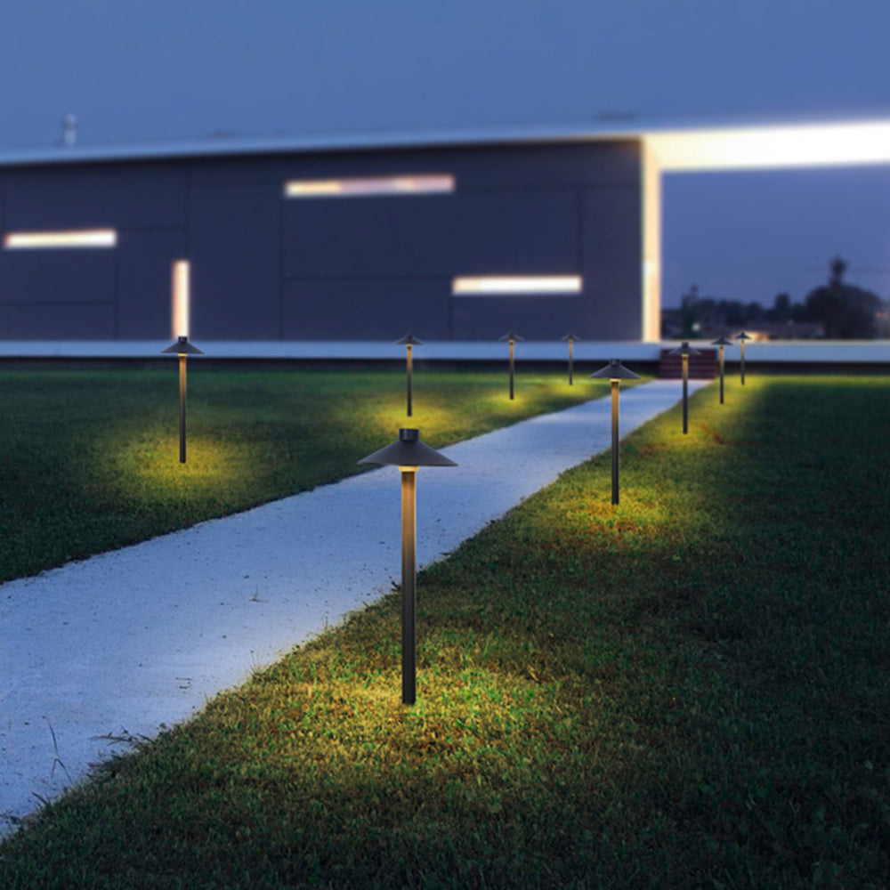 Carins Lång Industriell LED Paraplyformad Rusta Utomhusbelysning Metall Svart Trädgård
