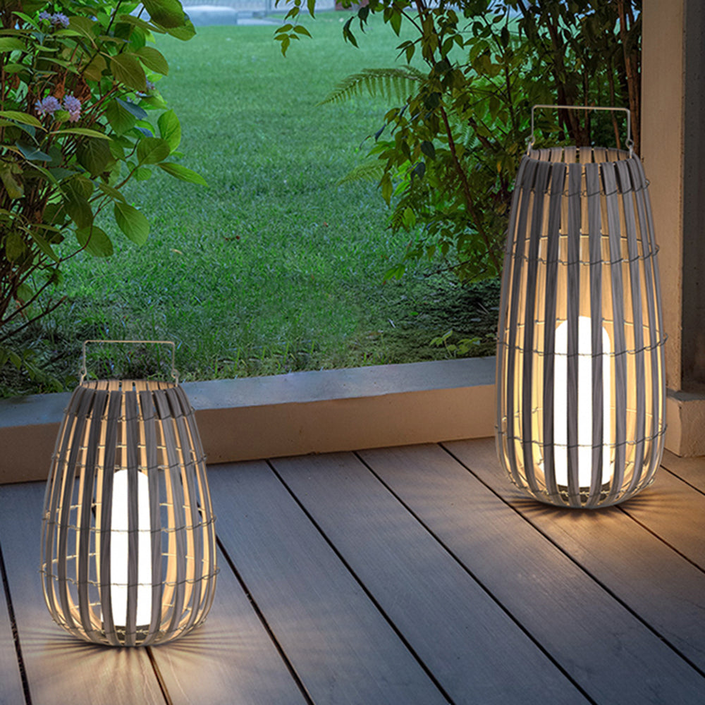 Muto Retro Lantern Metall/Bambu Golvlampa, Brun