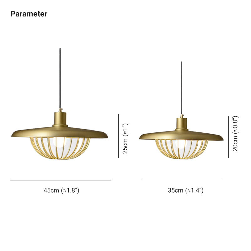 Cairns Modern Nordisk Sutle Metall Pendellampor, Guld/Brun/Grå/Brun/Trä