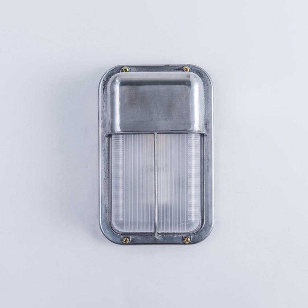 Orr Modern Vattentät Utomhus Aluminium/Glas Vägglampa, Silver