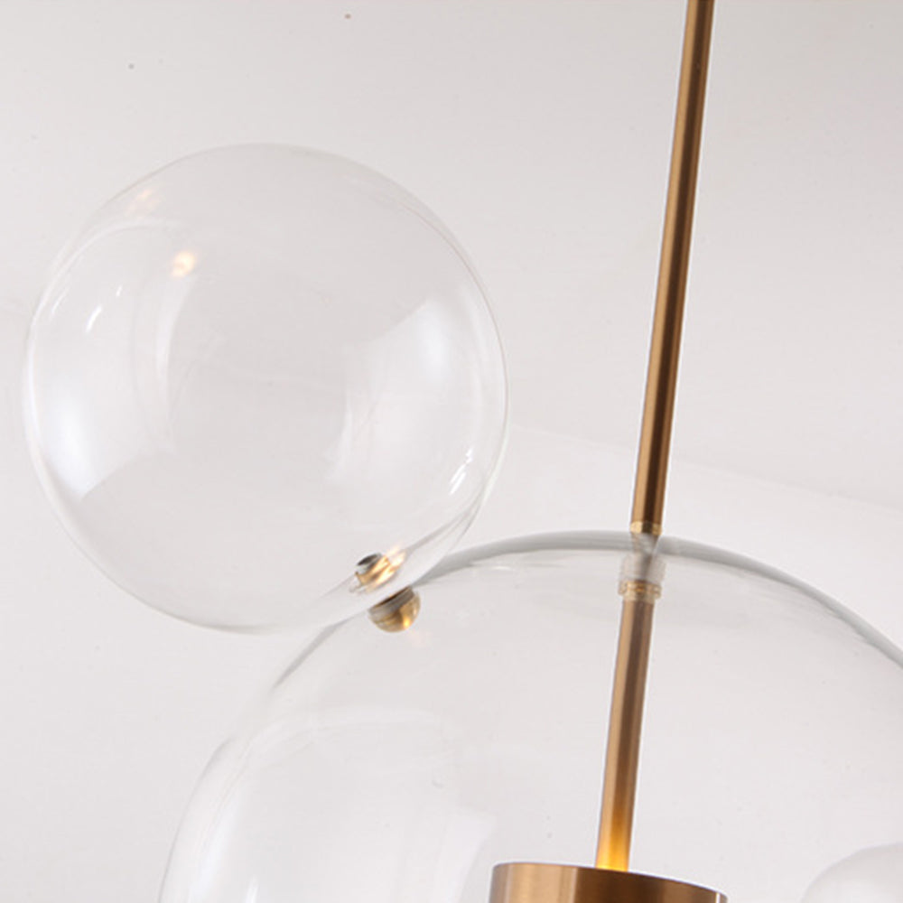Hailie Modern Pendellampa Klart Glas Bubble Guld Vardagsrum