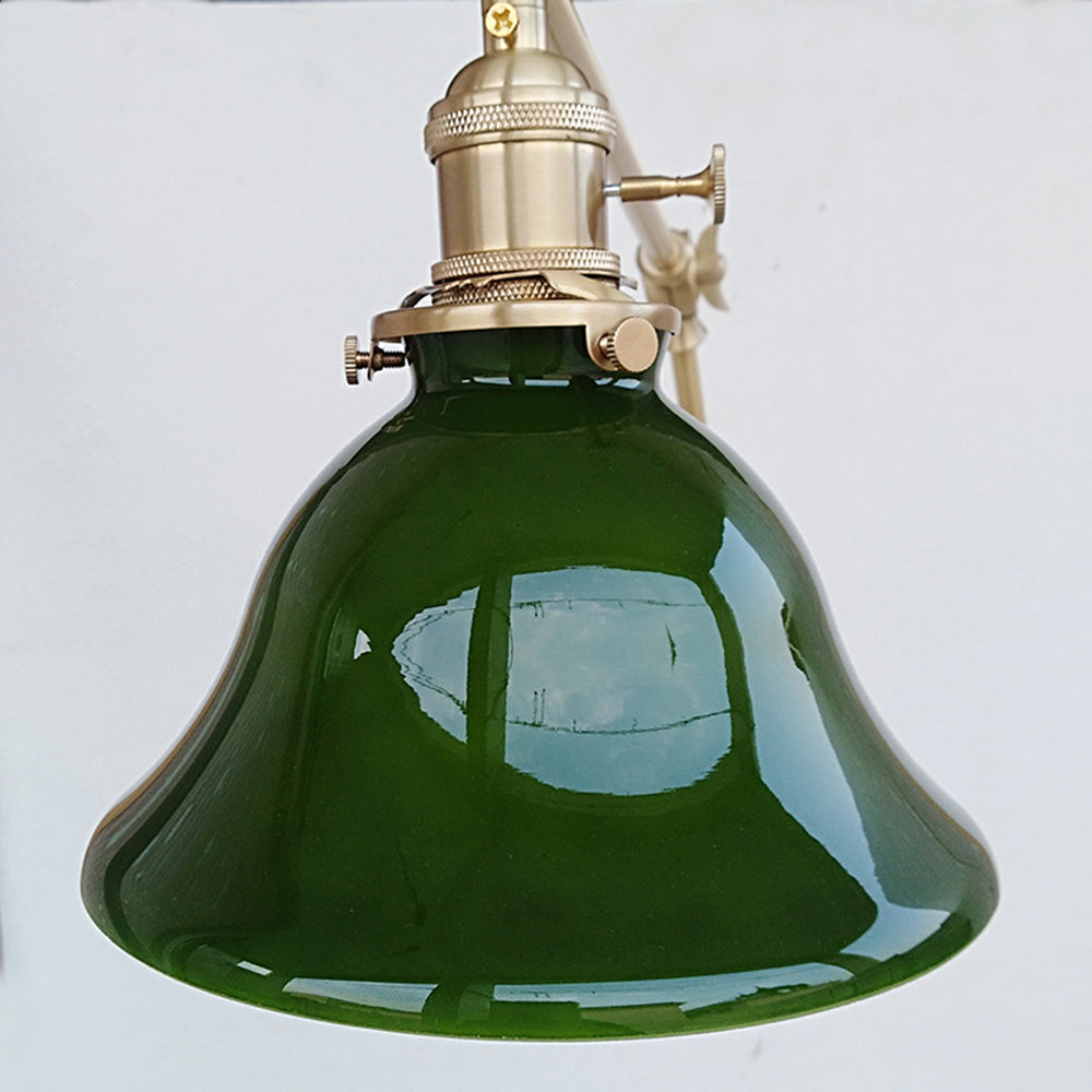 Brady Retro Design Vägglampa Inomhus Metall/Glas Grön/Vit Sovrum