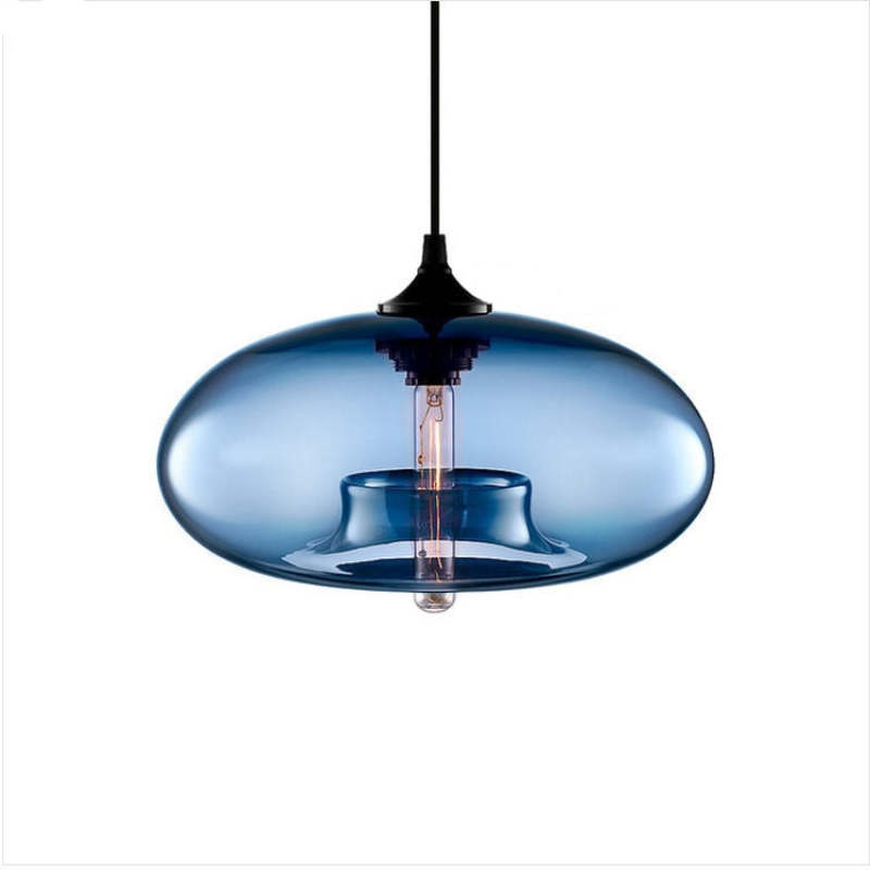 Hailie Modern Snygga Brödformad LED Taklampa Glas Sovrum/Matsal, 6 Färger