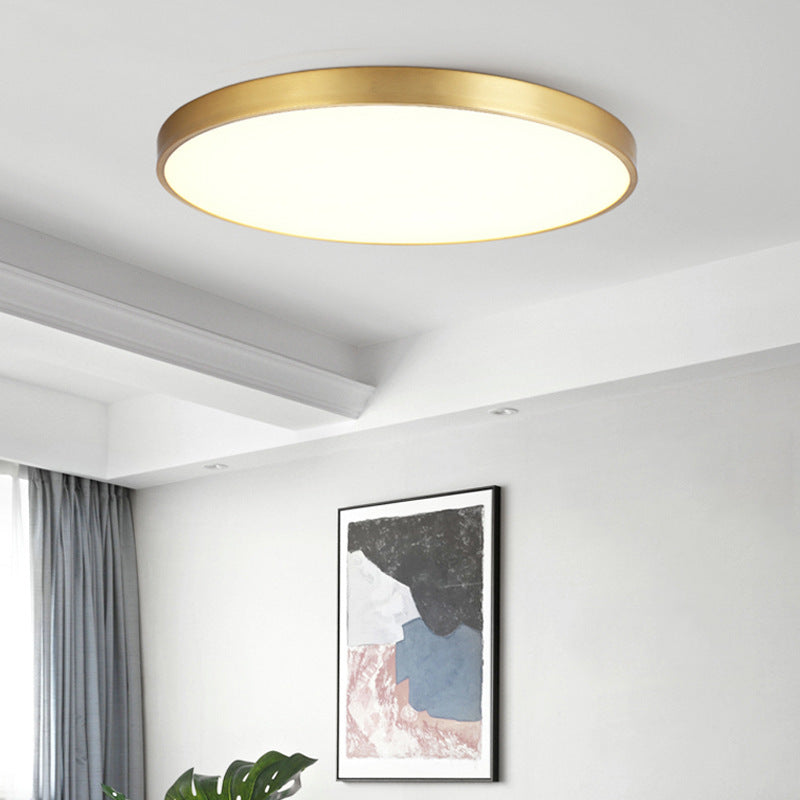 Quinn Design LED Guld Rund Taklampor Metall/Akryl Vardagsrum