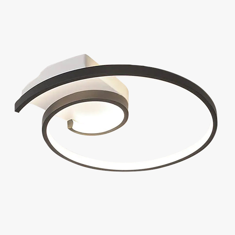 Lacey Modern Spiralformad Taklampa Metall Svart/Vit Vardagsrum