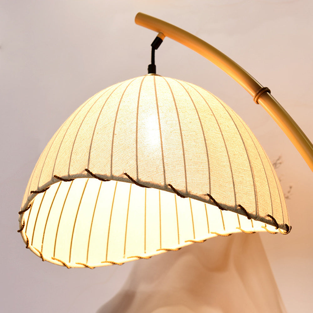 Ozawa Retrostil Design LED Lampskärm Golvlampa Bambu Vardagsrum