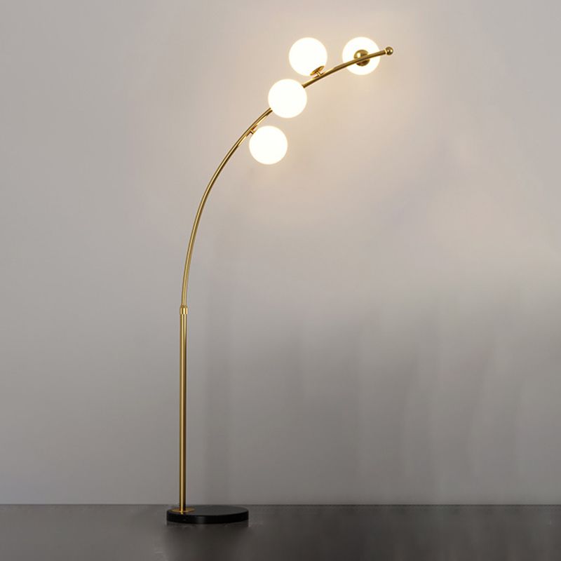 Valentina Modern Arc Multi Head Bubble Golvlampa,Svart/Guld