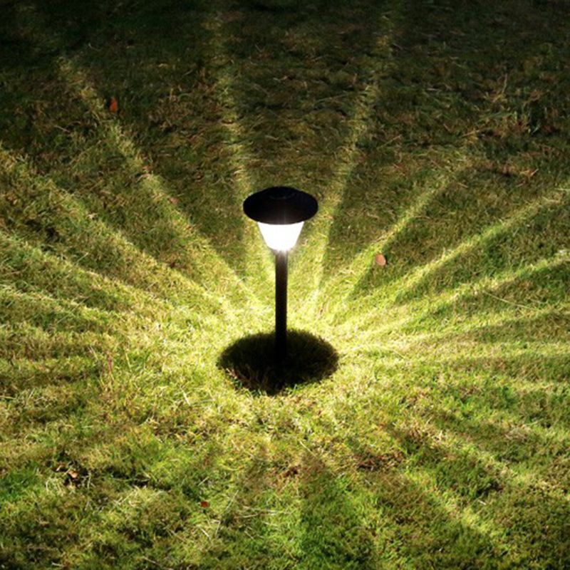 Pena Modern Solenergi Svampformad LED Genomskinlig Utomhusbelysning Metall/Glas Svart Trädgård