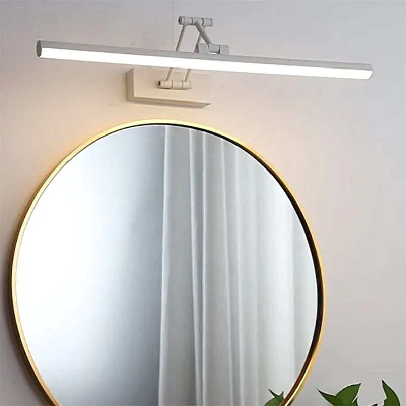 Edge Modern Linjär Spegel Front Tvättställ Metall LED Vägglampa