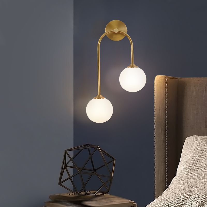 Valentina Modern Design LED Vägglampa Guld Metall/Akryl Vardagsrum