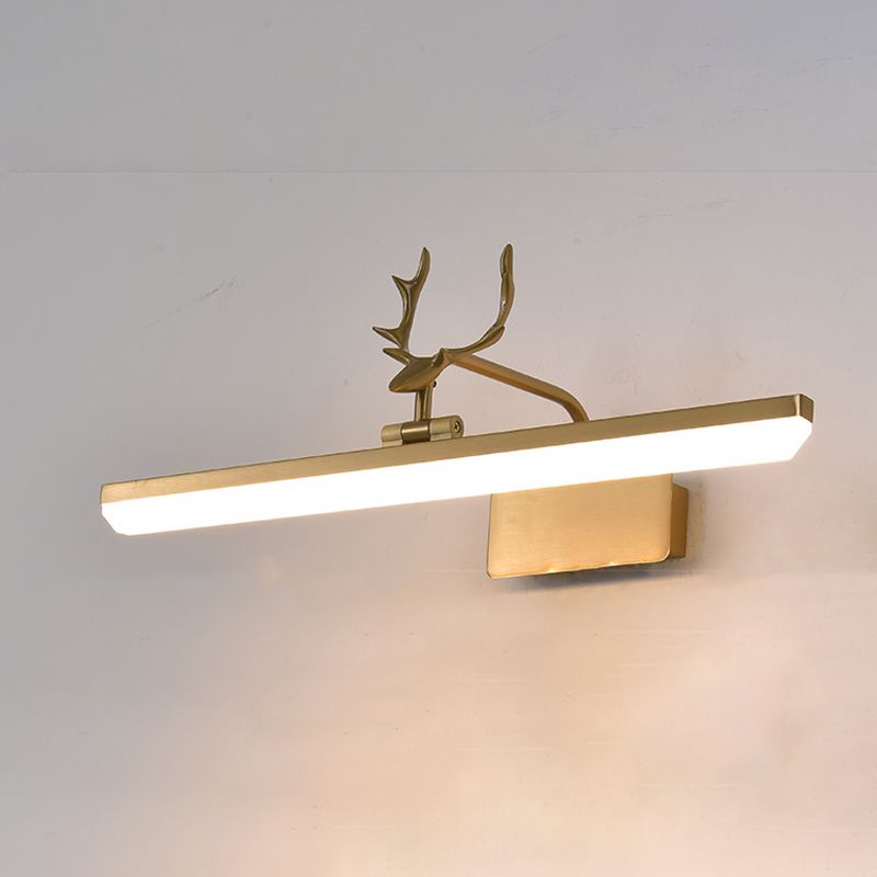 Leigh Vintage Antlers Spegel Front Vanity Metall&Akryl LED Vägglampa