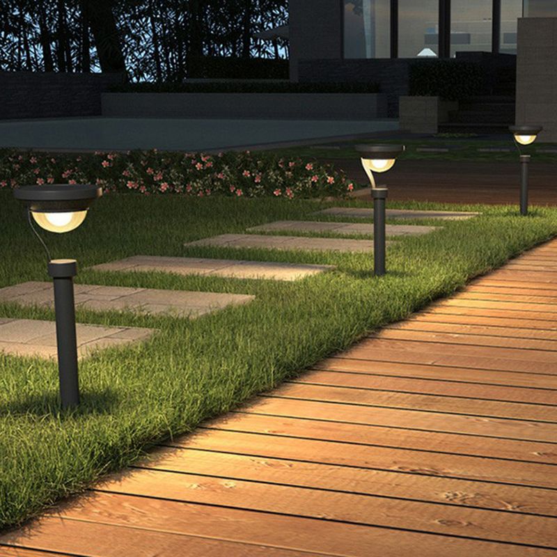 Pena Design Solenergi LED Skålformad Utomhusbelysning Metall/Akryl Svart Trädgård