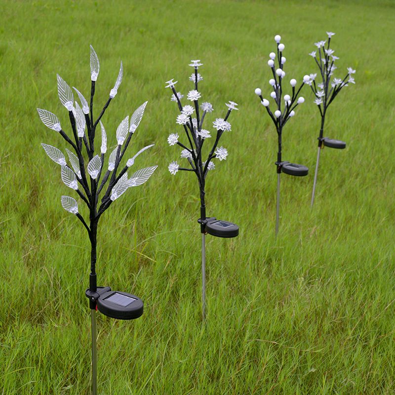 Pena Design Blomformad Rädliknande Solcell LED Utomhusbelysning Akryl Svart Trädgård