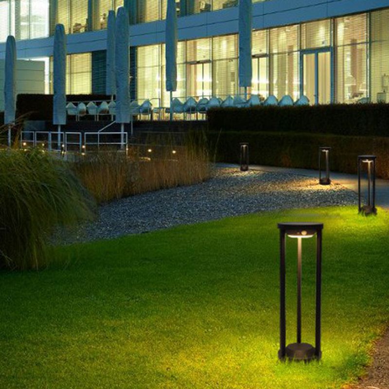 Pena Design Solenergi LED Cylindrisk Minimalistisk Utomhusbelysning Metall Svart Trädgård