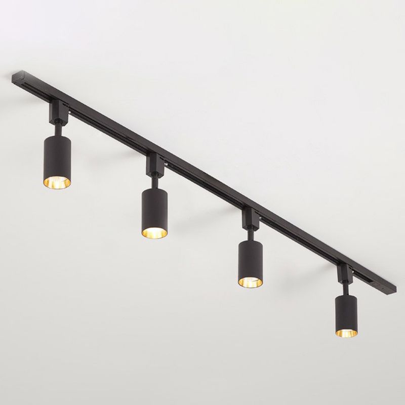 Leigh Nordic Cylindrisk Metall LED Plafond, Svart/Vit
