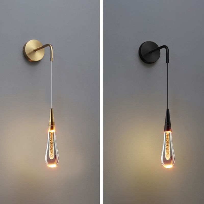 Marilyn Modern Design LED Kristall Vägglampa, Svart/Guld