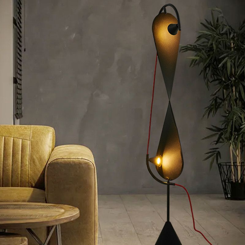 Salgado Modern Svart Design LED Golvlampa Metall Vardagsrum