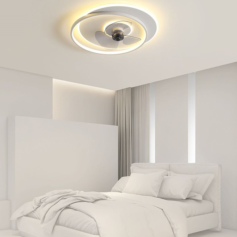 Arisha Modern Minimalistisk 2-Ringar LED Taklampa med Belysning Metall Svart/Vit Vardagsrum/Sovrum