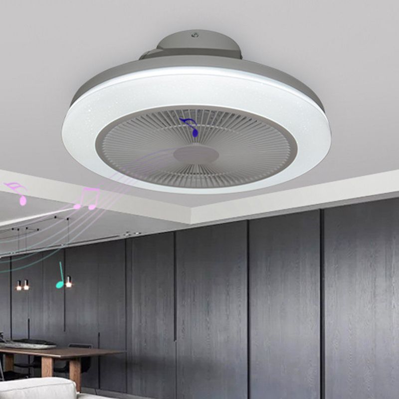 Morandi Modern Design Bluetooth Snygga LED Taklampa Metall Vit Vardagsrum/Sovrum