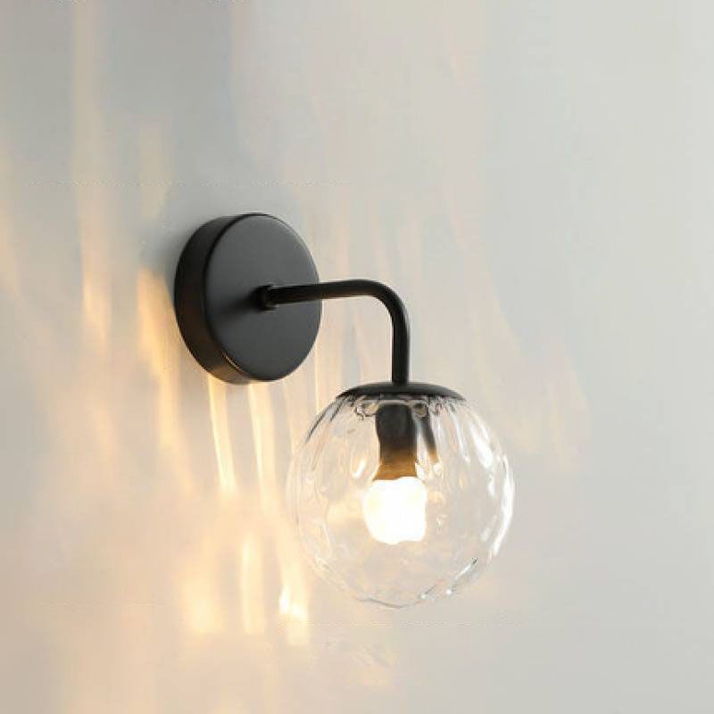 Valentina Modern Design Badrumslampa Vägglampa Glas+Metall Svart/Guld Vardagsrum/Sovrum