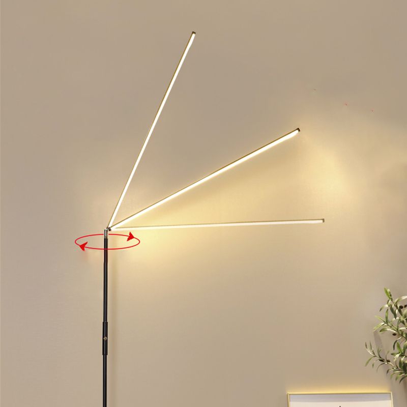 Edge Design LED Golvlampa Metall/Akryl Svart/Vit Vardagsrum/Sovrum