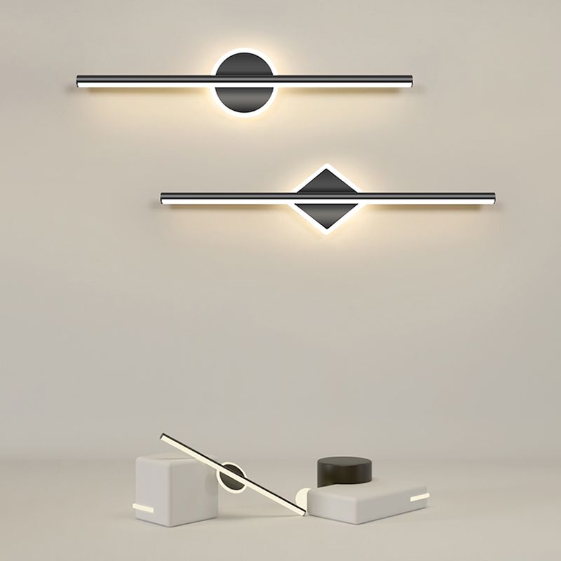 Leigh Design Linjär LED Vägglampa Svart/Guld Metall+Silikagel Runda/Fyrkant Vardagsrum/Sovrum