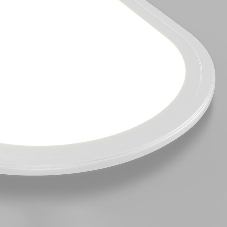 Edge Oval Minimalistisk Metall&Akryl Vit/Svart Plafond, Matsal