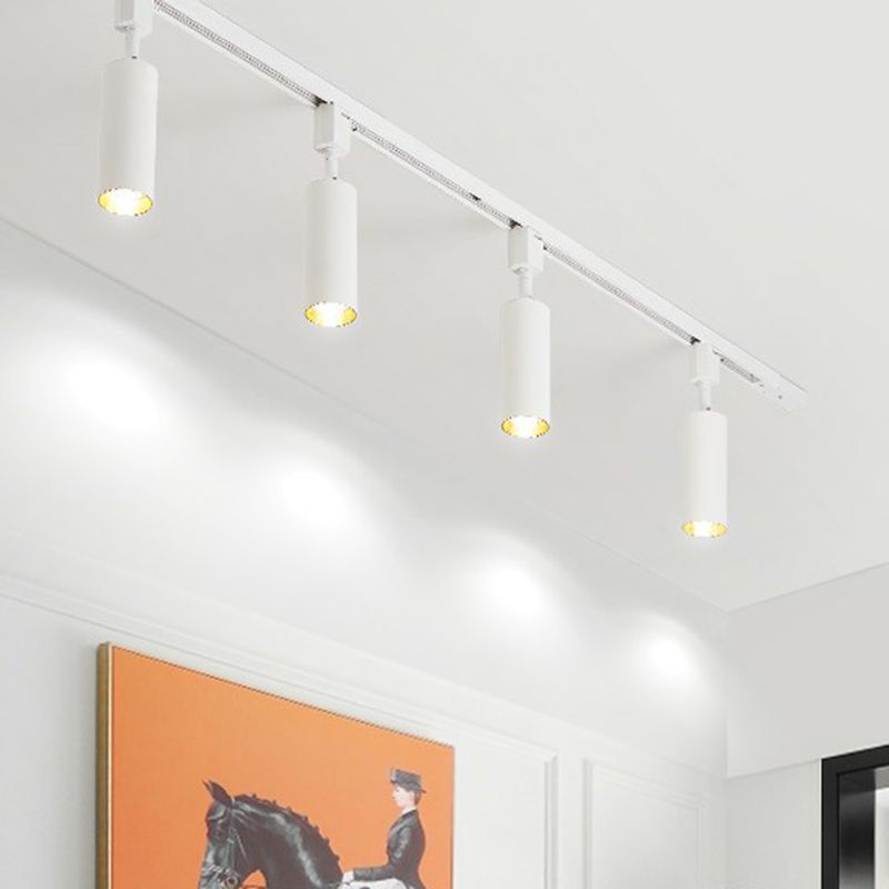 Leigh Nordic Cylindrisk Metall LED Plafond, Svart/Vit