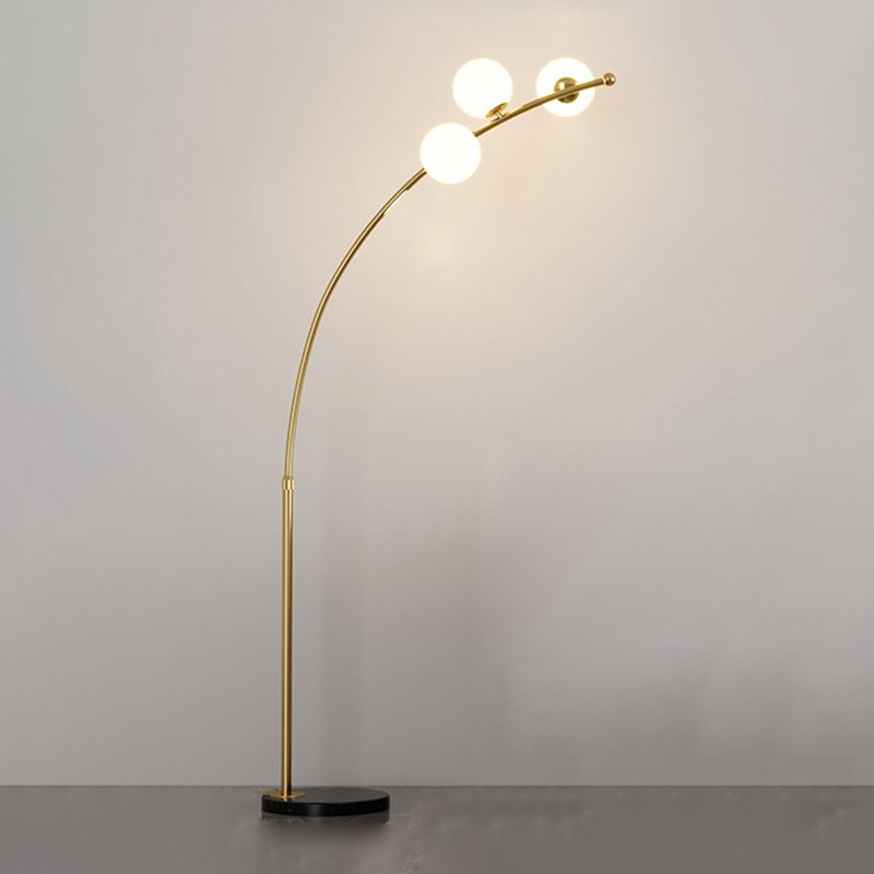 Valentina Modern Arc Multi Head Bubble Golvlampa,Svart/Guld