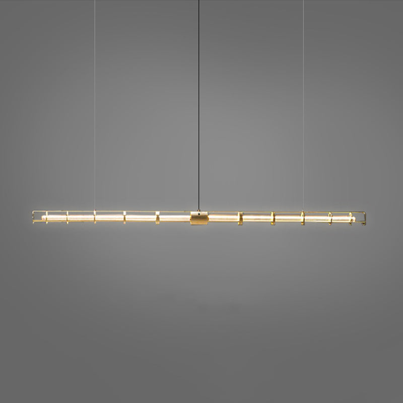 Edge Modern Minimalistisk Linjär Metall/Glas Pendellampor Guld