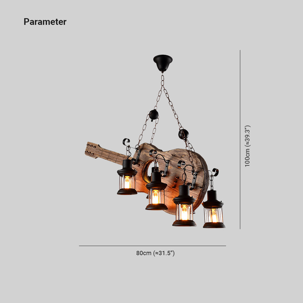 Austin Modern Design Gitarr Pendellampor Metall/Furu Trä Vardagsrum/Matsal/Sovrum