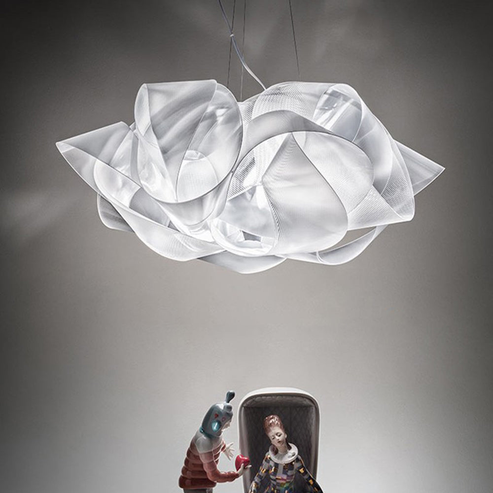 Bella Art Déco Design LED Blomformad  Pendellampa PVC Silver Vardagsrum/Matsal/Sovrum