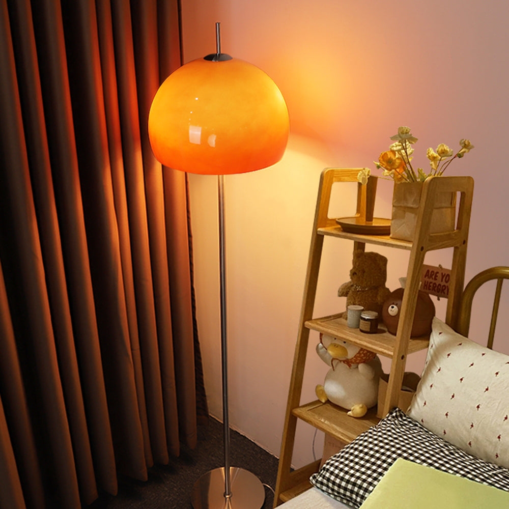 Salgado Modern Hög LED Lampskärm Golvlampa Orange Metall/Glas Vardagsrum/Sovrum
