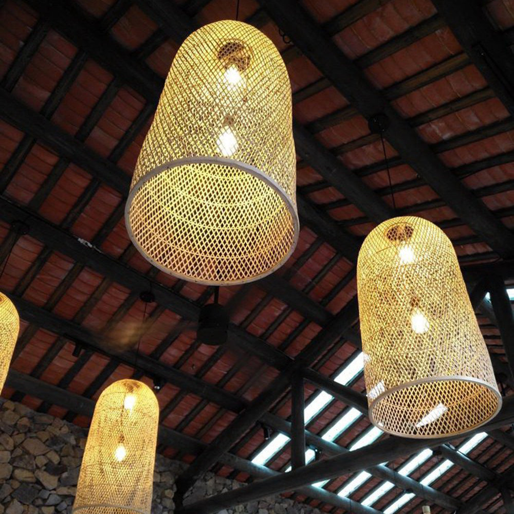 Ritta Design LED Pendellampa Glob Bambu Sovrum/Vardagsrum/Matsal