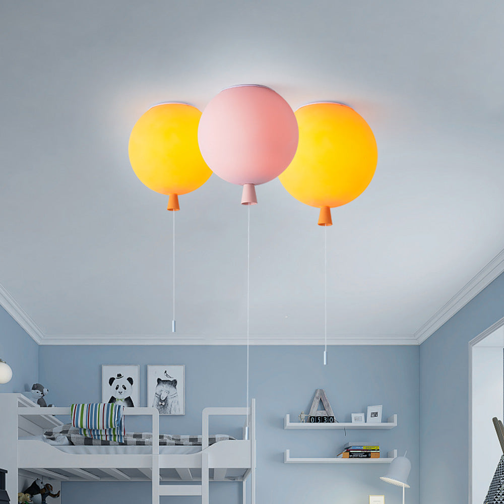 Fateh Barn Frosted Balloon Akryl Plafond För Barnrum Vit/Gul