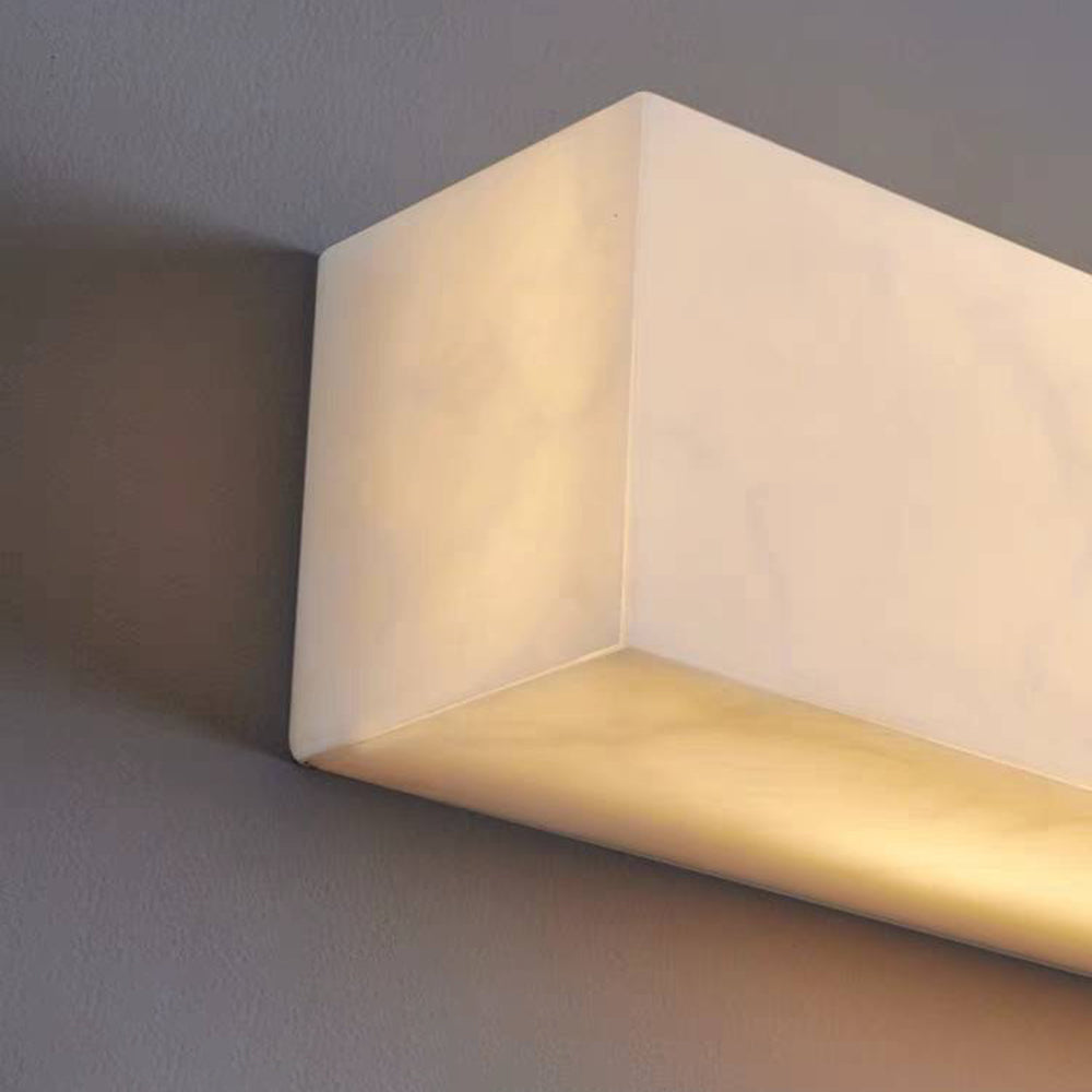 Edge Minimalist Avlång  LED Utomhus Vägglampa Harts Vit Trädgård